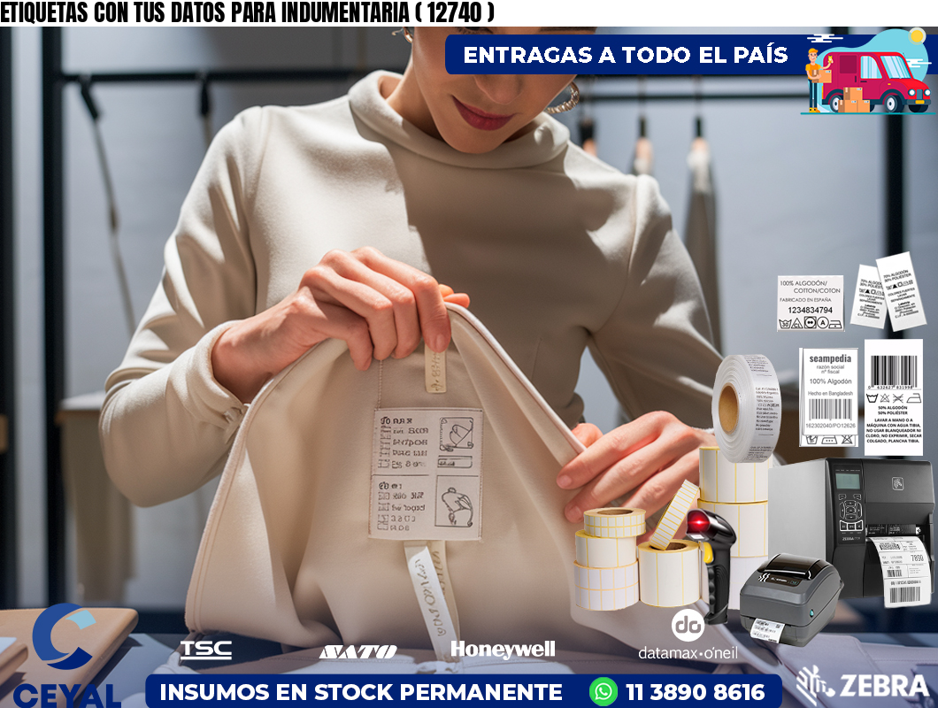 ETIQUETAS CON TUS DATOS PARA INDUMENTARIA ( 12740 )