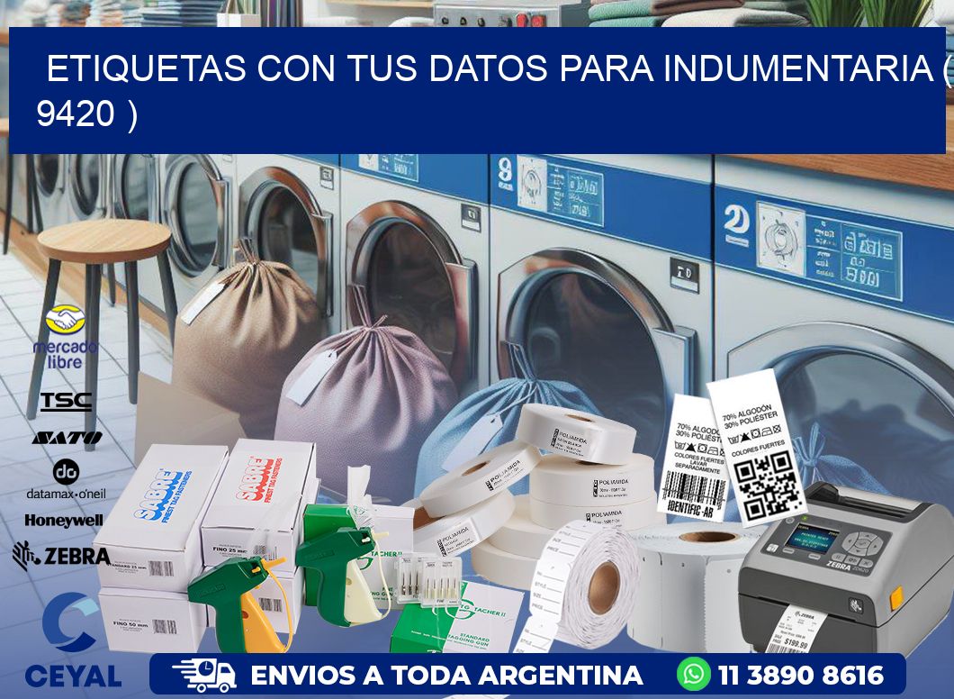 ETIQUETAS CON TUS DATOS PARA INDUMENTARIA ( 9420 )