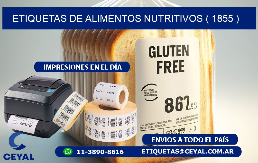 ETIQUETAS DE ALIMENTOS NUTRITIVOS ( 1855 )