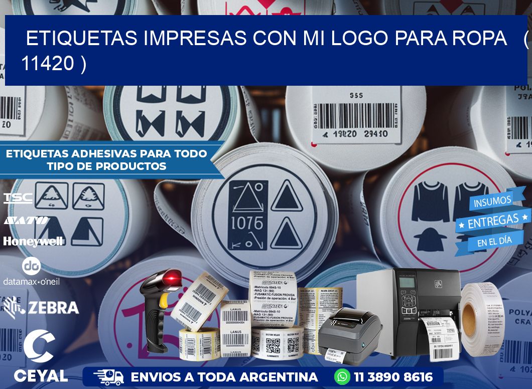 ETIQUETAS IMPRESAS CON MI LOGO PARA ROPA   ( 11420 )