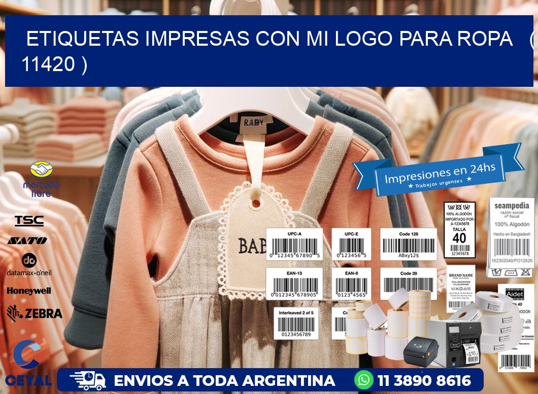 ETIQUETAS IMPRESAS CON MI LOGO PARA ROPA   ( 11420 )
