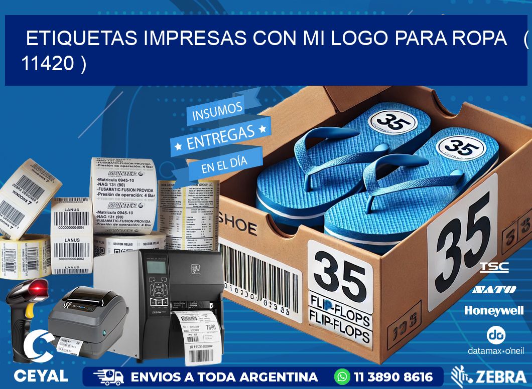 ETIQUETAS IMPRESAS CON MI LOGO PARA ROPA   ( 11420 )
