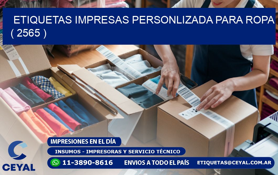 ETIQUETAS IMPRESAS PERSONLIZADA PARA ROPA ( 2565 )