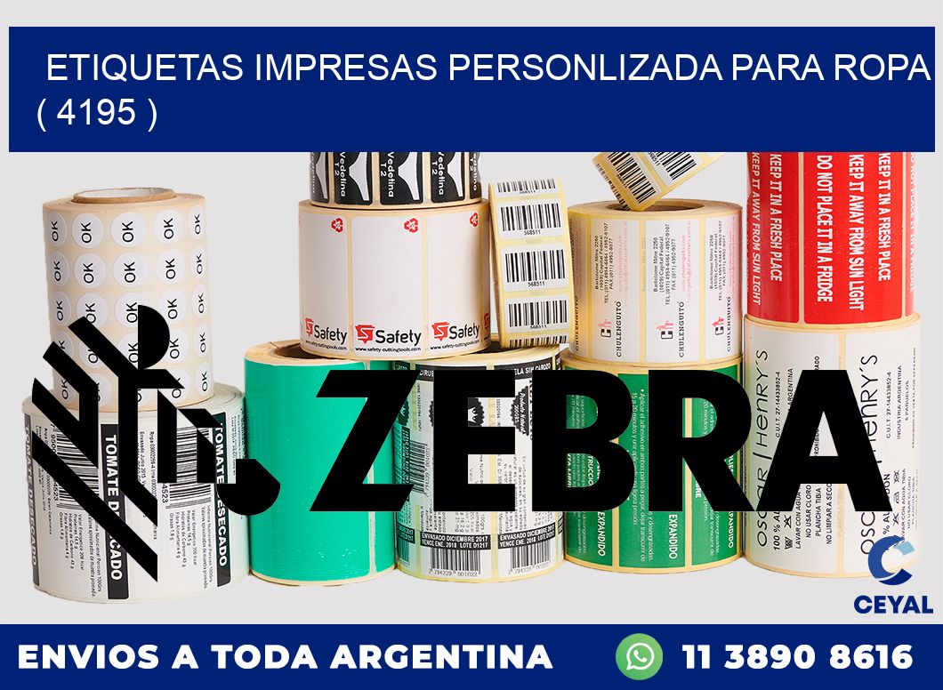 ETIQUETAS IMPRESAS PERSONLIZADA PARA ROPA ( 4195 )