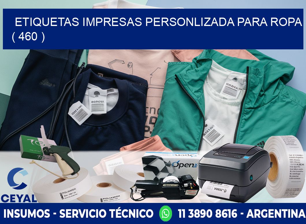 ETIQUETAS IMPRESAS PERSONLIZADA PARA ROPA ( 460 )