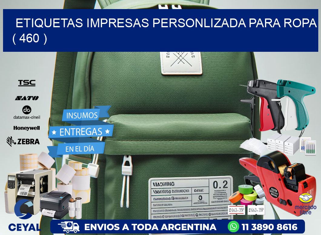 ETIQUETAS IMPRESAS PERSONLIZADA PARA ROPA ( 460 )