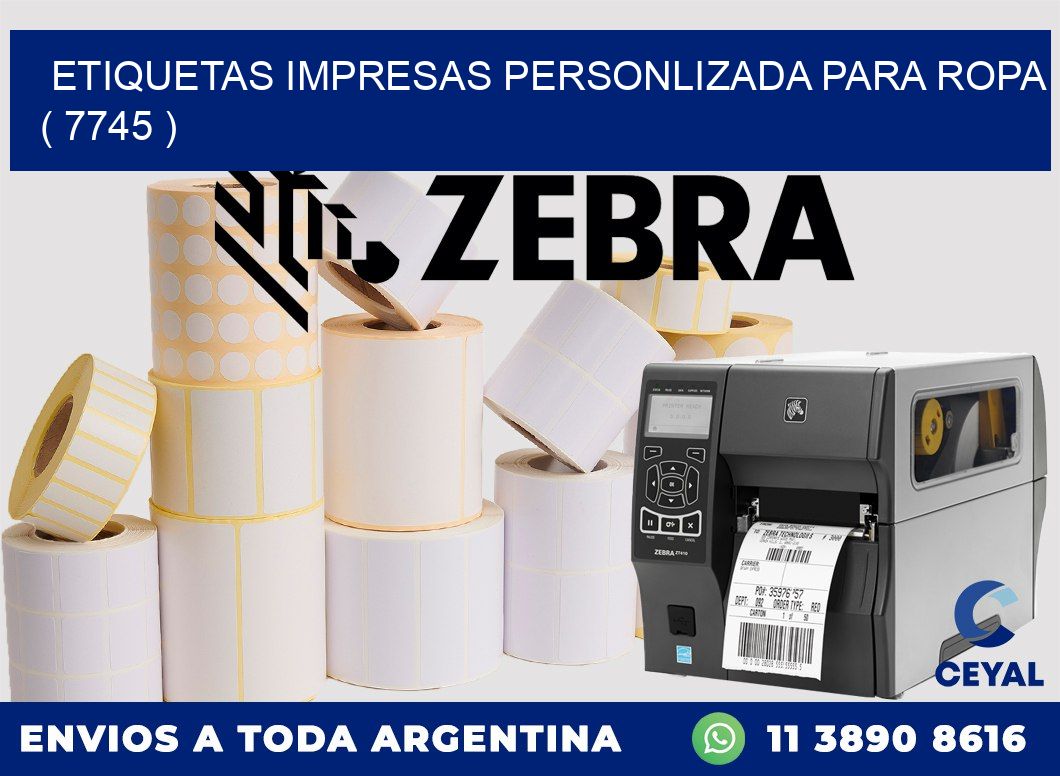 ETIQUETAS IMPRESAS PERSONLIZADA PARA ROPA ( 7745 )