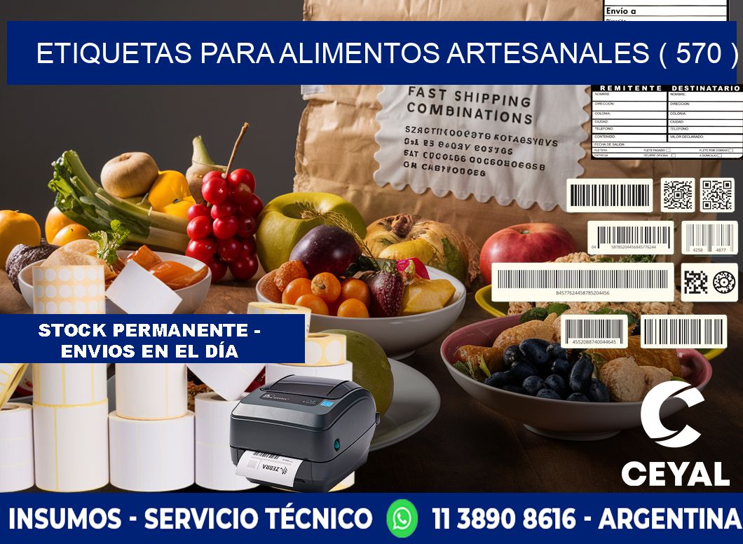 ETIQUETAS PARA ALIMENTOS ARTESANALES ( 570 )