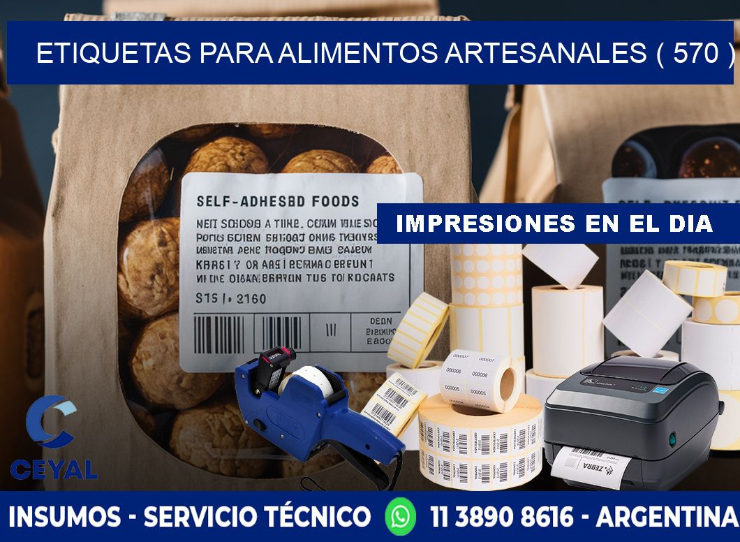 ETIQUETAS PARA ALIMENTOS ARTESANALES ( 570 )