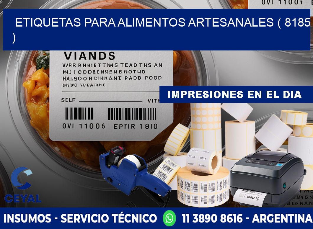 ETIQUETAS PARA ALIMENTOS ARTESANALES ( 8185 )