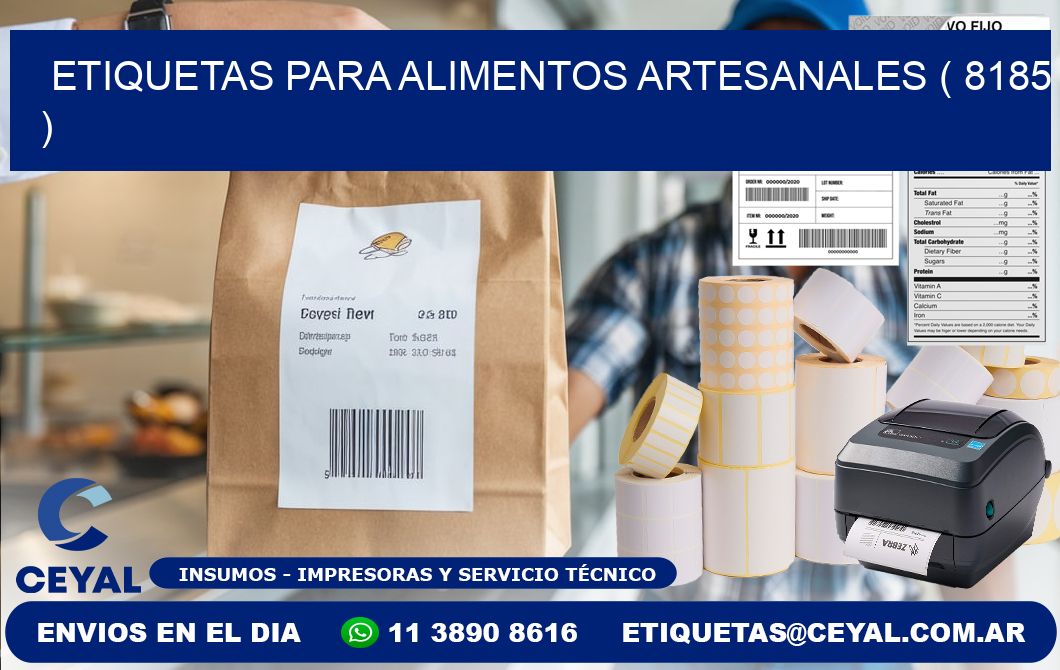 ETIQUETAS PARA ALIMENTOS ARTESANALES ( 8185 )