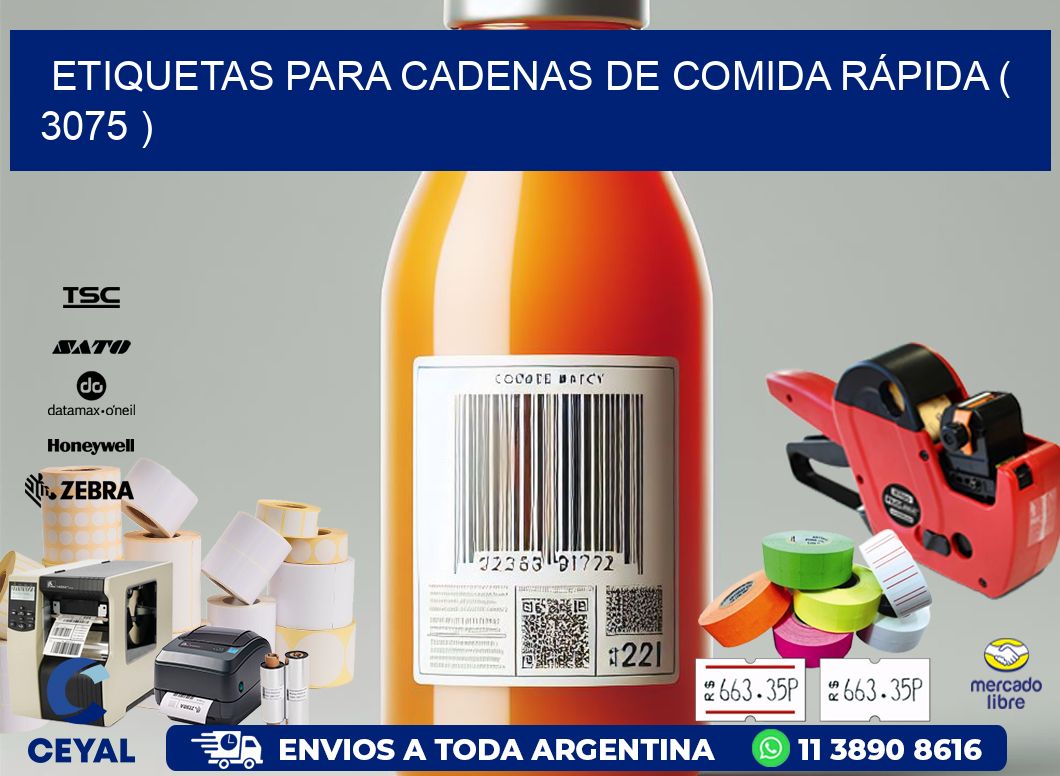 ETIQUETAS PARA CADENAS DE COMIDA RÁPIDA ( 3075 )