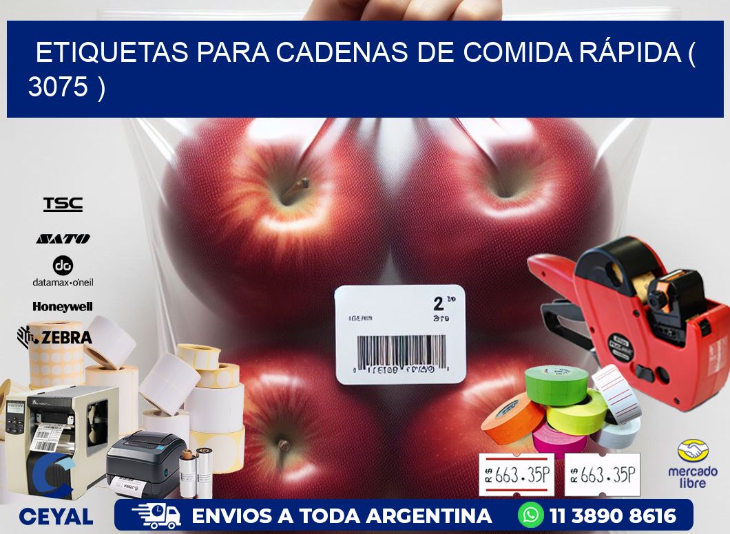 ETIQUETAS PARA CADENAS DE COMIDA RÁPIDA ( 3075 )