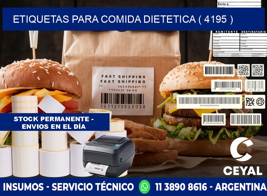 ETIQUETAS PARA COMIDA DIETETICA ( 4195 )