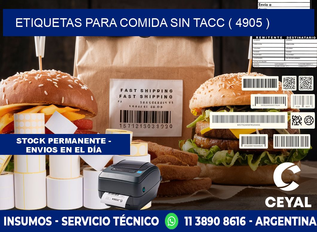 ETIQUETAS PARA COMIDA SIN TACC ( 4905 )