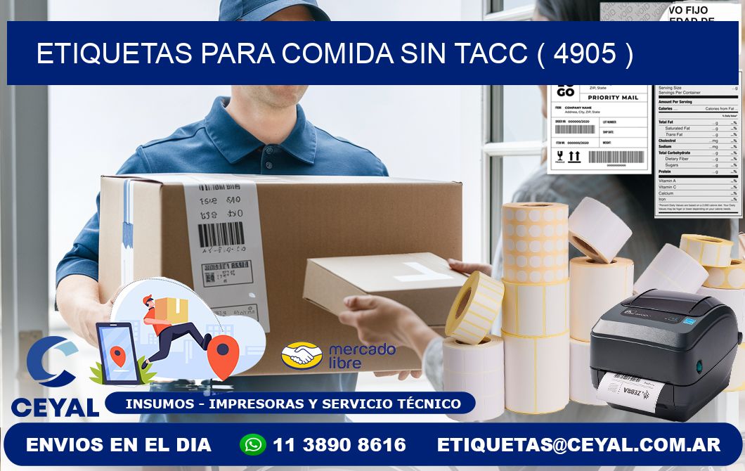 ETIQUETAS PARA COMIDA SIN TACC ( 4905 )