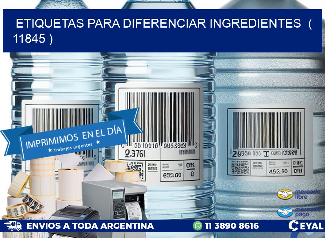 ETIQUETAS PARA DIFERENCIAR INGREDIENTES  ( 11845 )