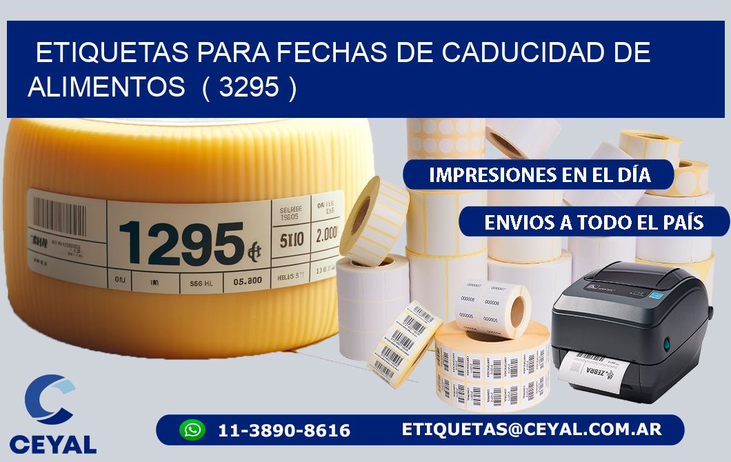 ETIQUETAS PARA FECHAS DE CADUCIDAD DE ALIMENTOS ( 3295 )