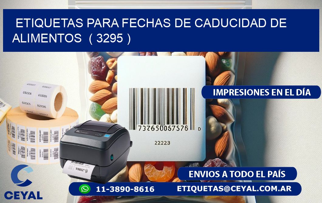 ETIQUETAS PARA FECHAS DE CADUCIDAD DE ALIMENTOS ( 3295 )