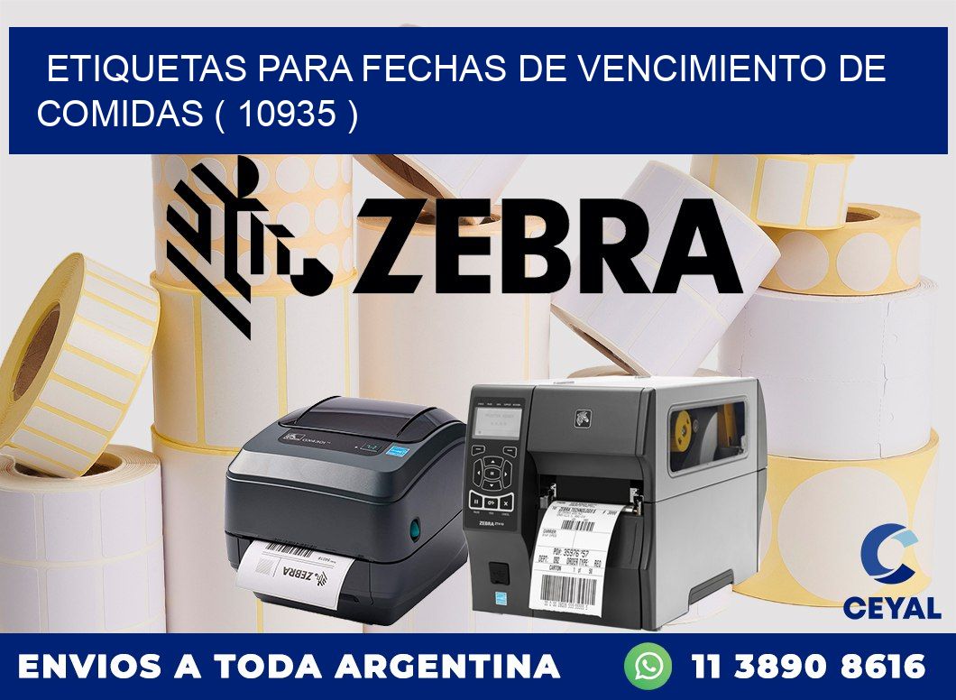 ETIQUETAS PARA FECHAS DE VENCIMIENTO DE COMIDAS ( 10935 )
