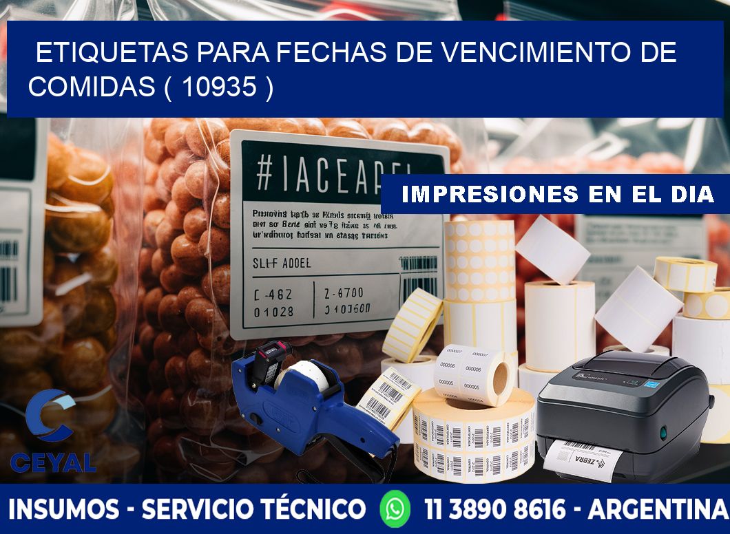 ETIQUETAS PARA FECHAS DE VENCIMIENTO DE COMIDAS ( 10935 )