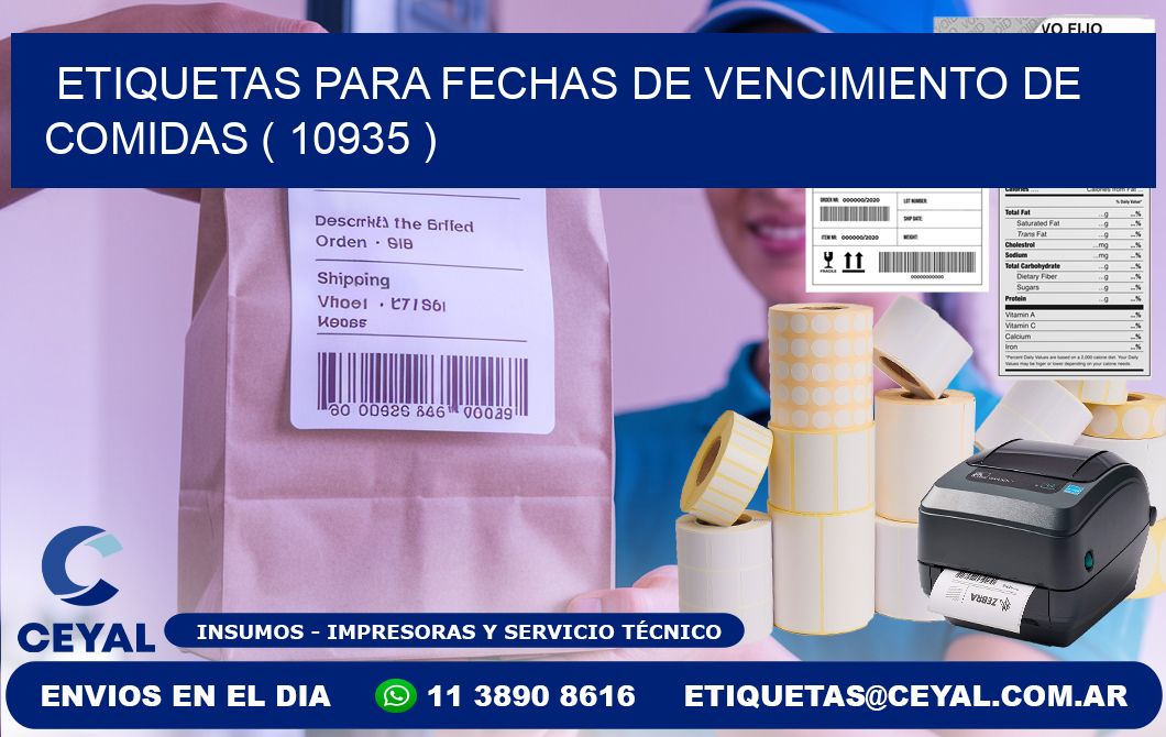 ETIQUETAS PARA FECHAS DE VENCIMIENTO DE COMIDAS ( 10935 )