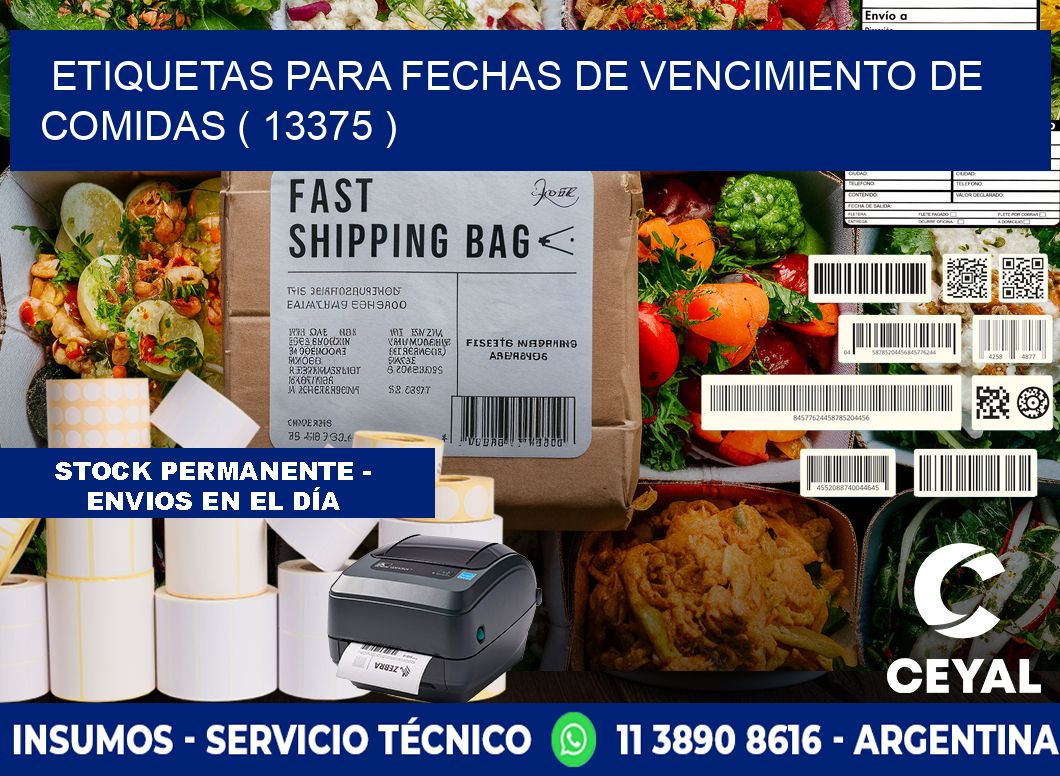 ETIQUETAS PARA FECHAS DE VENCIMIENTO DE COMIDAS ( 13375 )