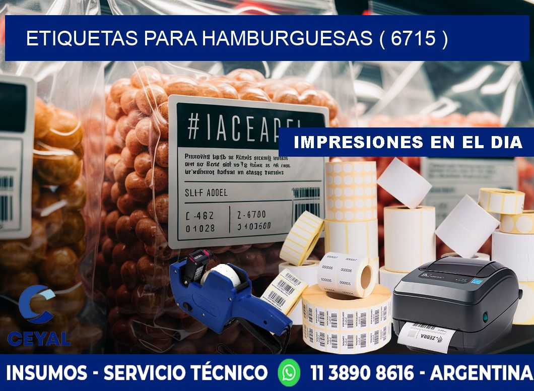 ETIQUETAS PARA HAMBURGUESAS ( 6715 )