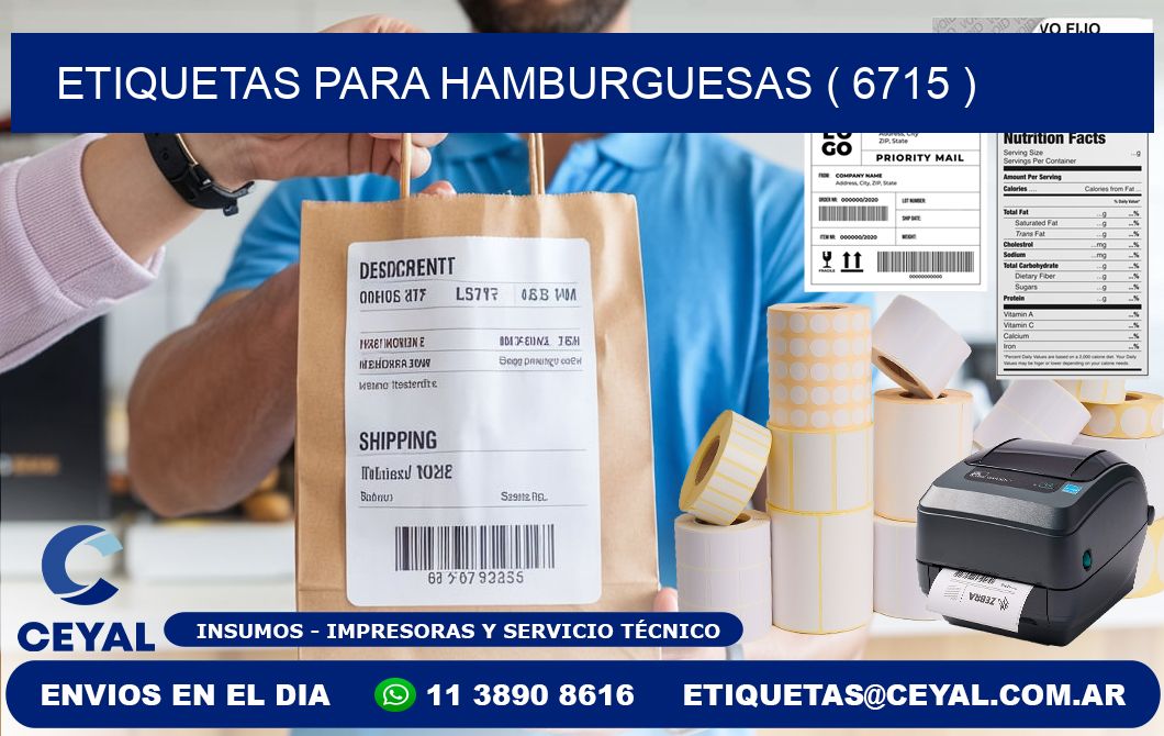 ETIQUETAS PARA HAMBURGUESAS ( 6715 )