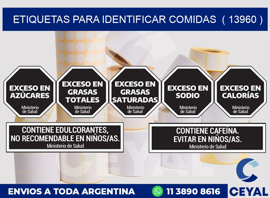 ETIQUETAS PARA IDENTIFICAR COMIDAS  ( 13960 )