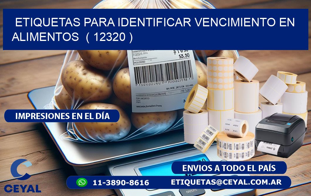 ETIQUETAS PARA IDENTIFICAR VENCIMIENTO EN ALIMENTOS  ( 12320 )