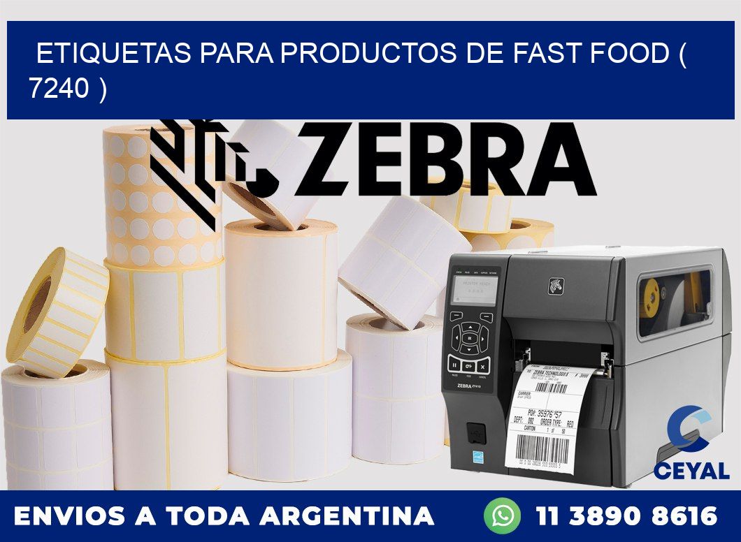 ETIQUETAS PARA PRODUCTOS DE FAST FOOD ( 7240 )