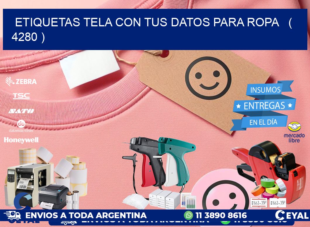 ETIQUETAS TELA CON TUS DATOS PARA ROPA   ( 4280 )