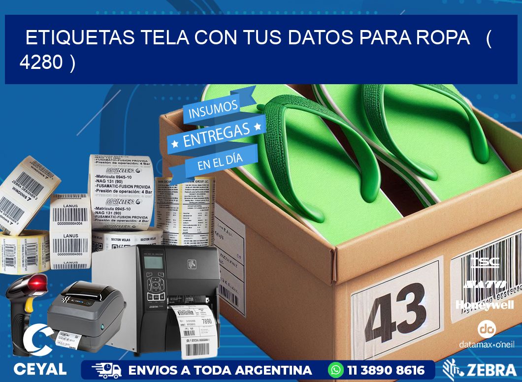 ETIQUETAS TELA CON TUS DATOS PARA ROPA   ( 4280 )