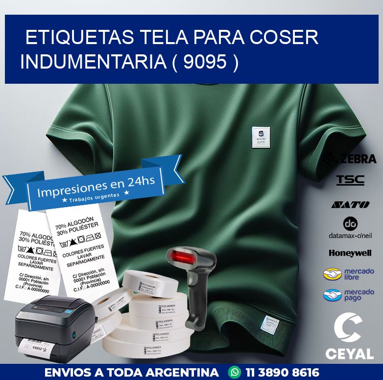 ETIQUETAS TELA PARA COSER INDUMENTARIA ( 9095 )