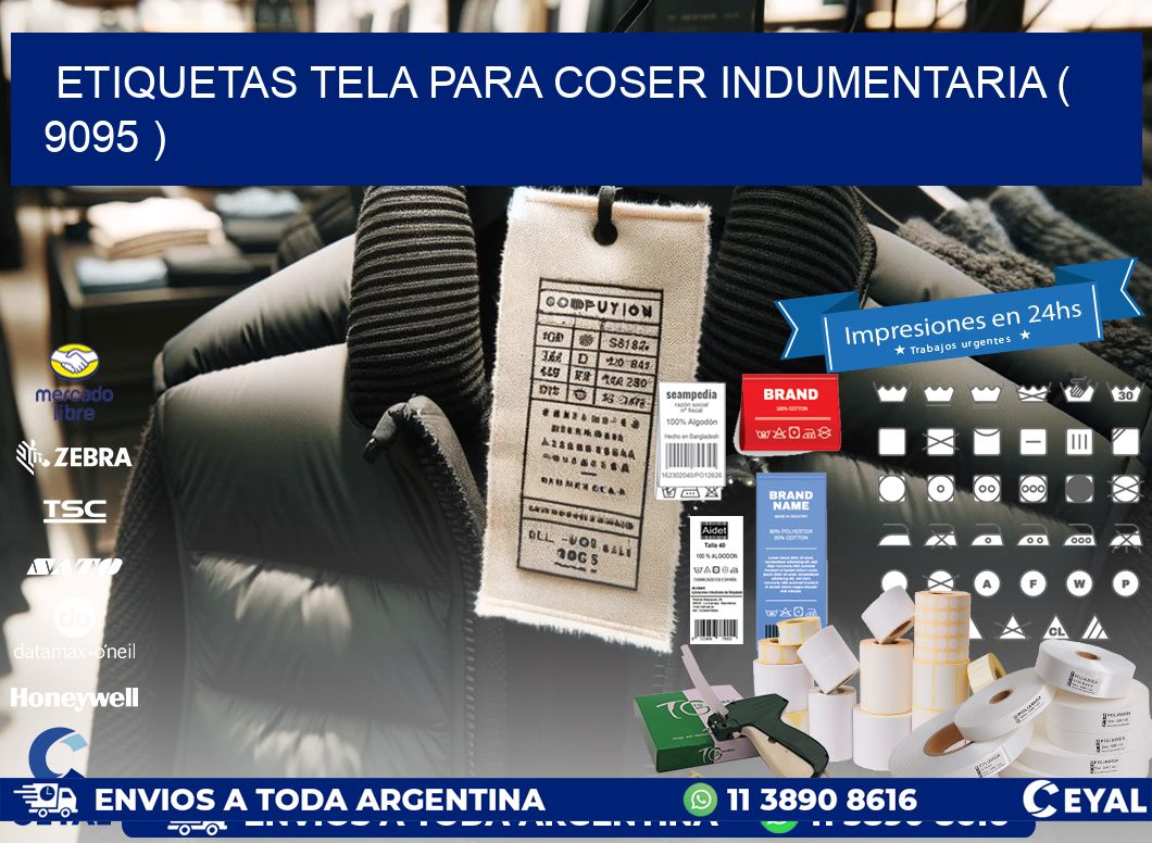 ETIQUETAS TELA PARA COSER INDUMENTARIA ( 9095 )