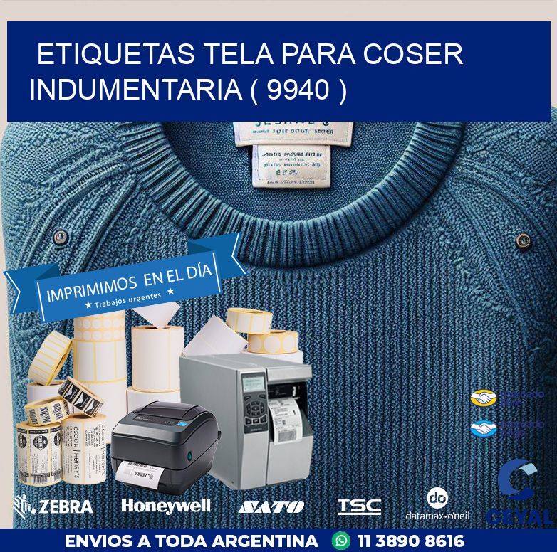 ETIQUETAS TELA PARA COSER INDUMENTARIA ( 9940 )