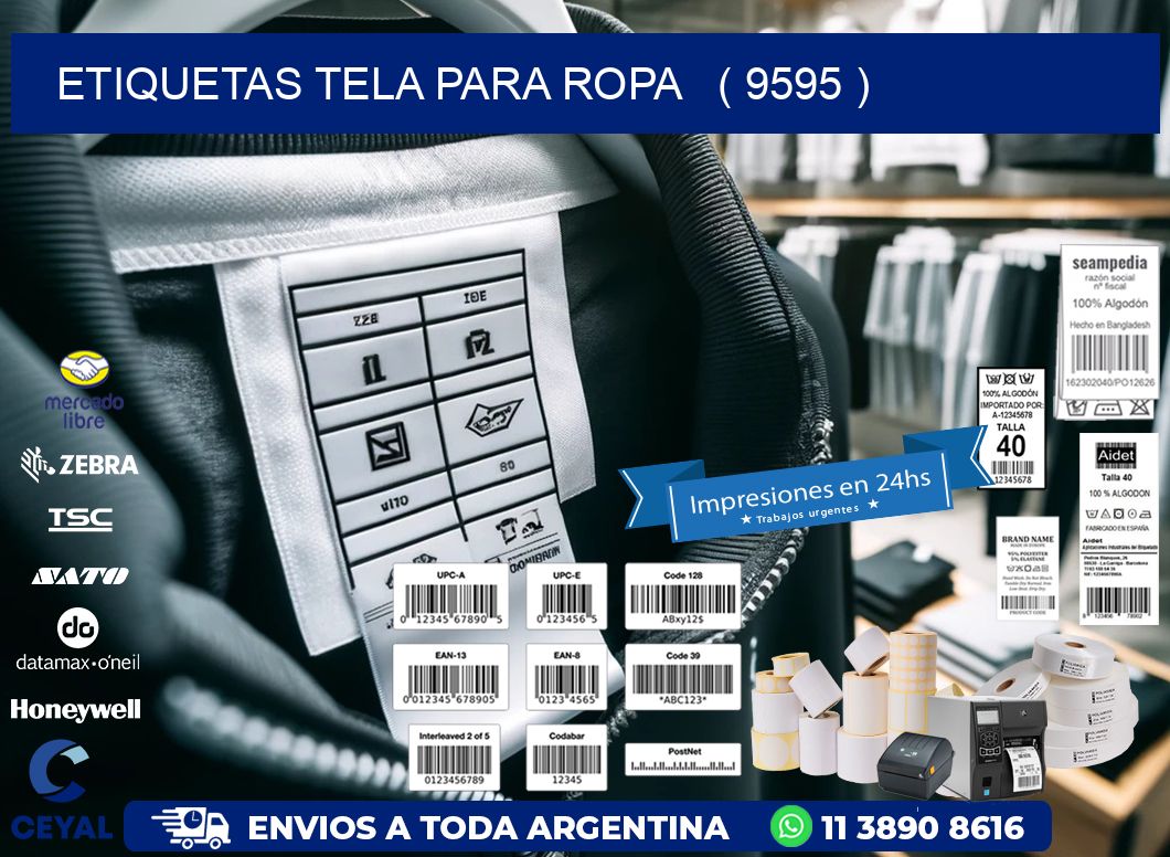 ETIQUETAS TELA PARA ROPA ( 9595 )