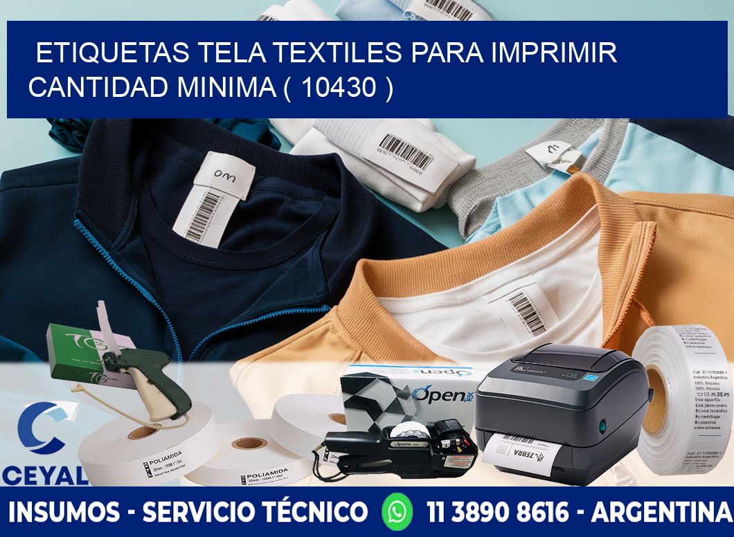 ETIQUETAS TELA TEXTILES PARA IMPRIMIR CANTIDAD MINIMA ( 10430 )