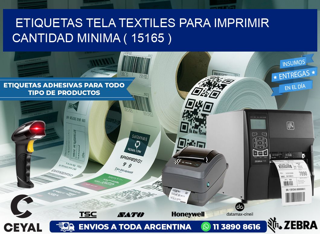 ETIQUETAS TELA TEXTILES PARA IMPRIMIR CANTIDAD MINIMA ( 15165 )