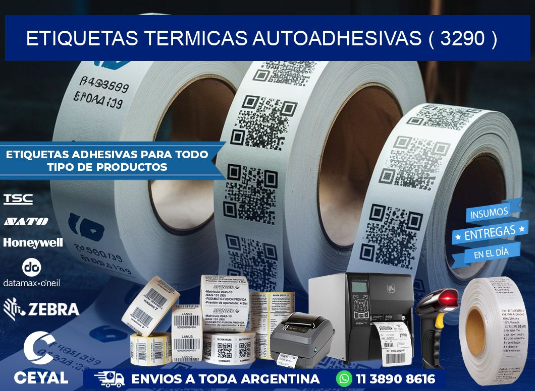 ETIQUETAS TERMICAS AUTOADHESIVAS ( 3290 )