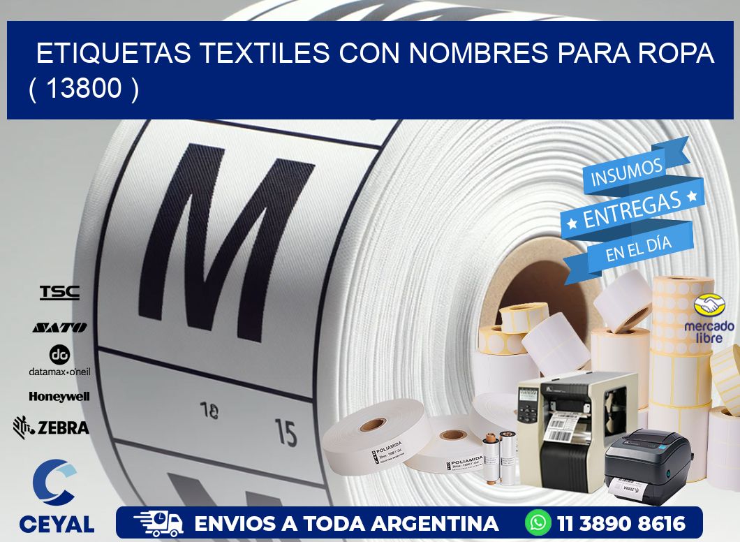 ETIQUETAS TEXTILES CON NOMBRES PARA ROPA   ( 13800 )