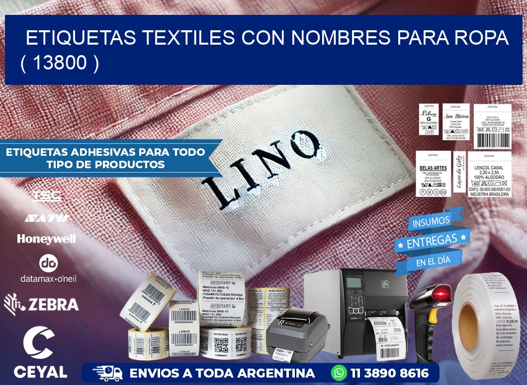 ETIQUETAS TEXTILES CON NOMBRES PARA ROPA   ( 13800 )