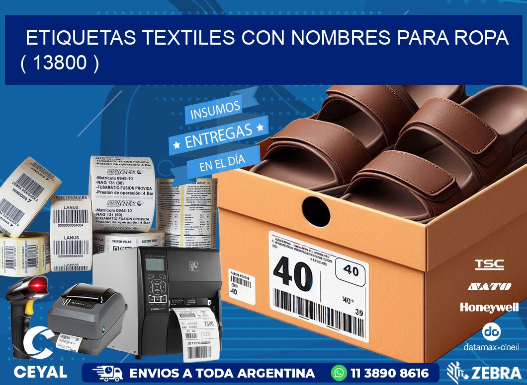 ETIQUETAS TEXTILES CON NOMBRES PARA ROPA   ( 13800 )