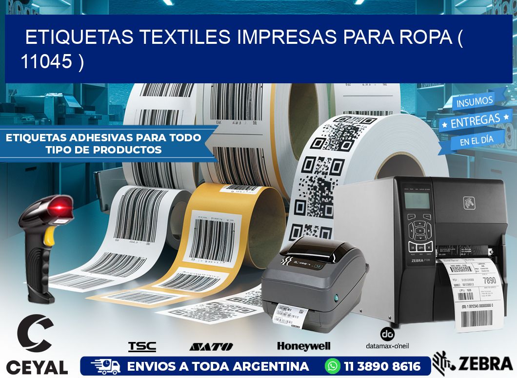 ETIQUETAS TEXTILES IMPRESAS PARA ROPA ( 11045 )