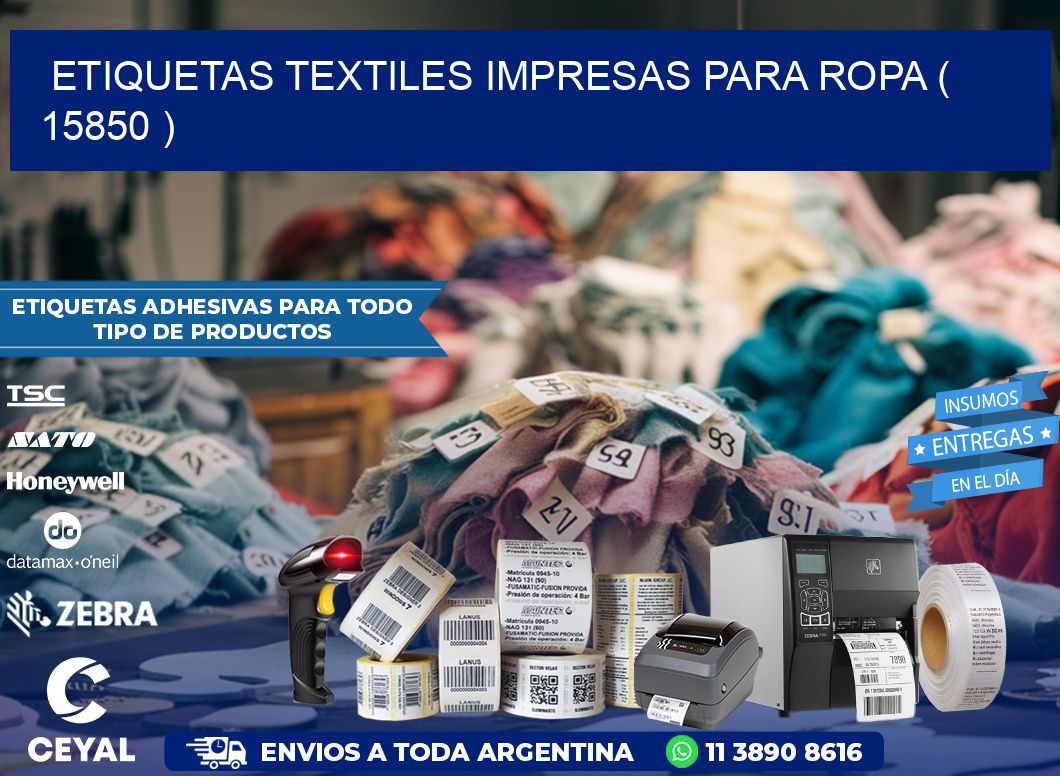 ETIQUETAS TEXTILES IMPRESAS PARA ROPA ( 15850 )