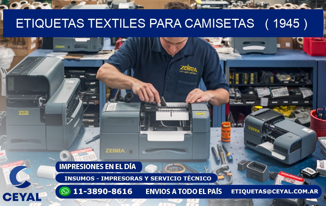 ETIQUETAS TEXTILES PARA CAMISETAS ( 1945 )