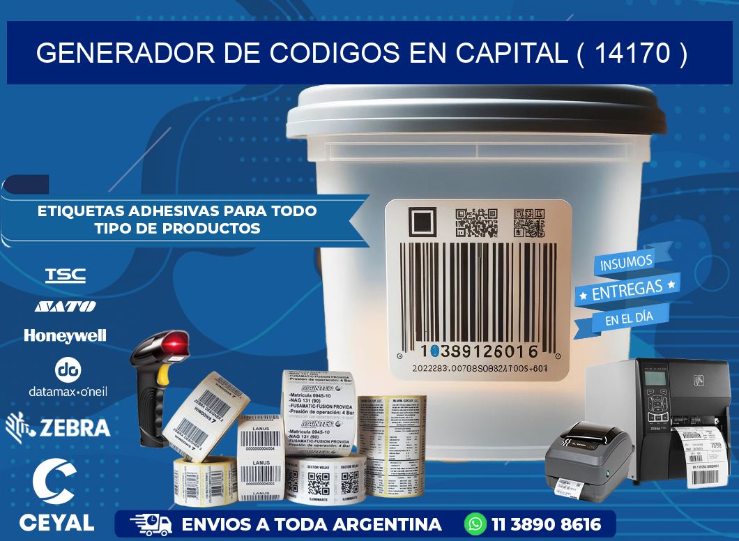 GENERADOR DE CODIGOS EN CAPITAL ( 14170 )