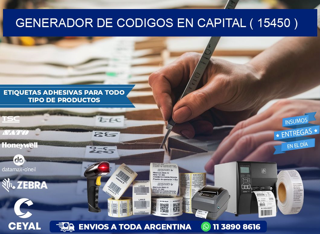 GENERADOR DE CODIGOS EN CAPITAL ( 15450 )