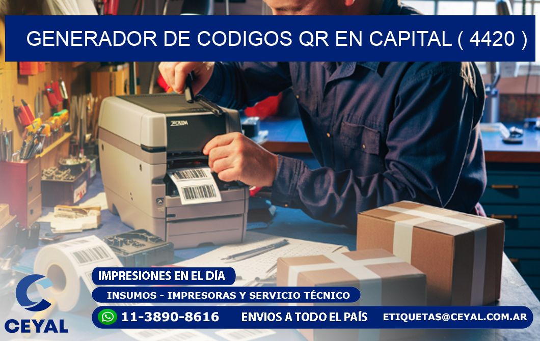 GENERADOR DE CODIGOS QR EN CAPITAL ( 4420 )